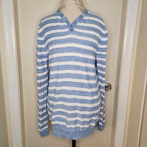 Men's stripe knit long-john sweater
